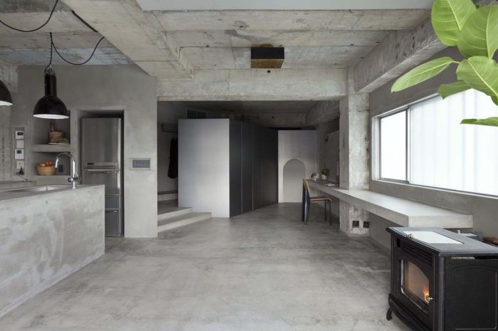 How to decorate an apartment with concrete floors