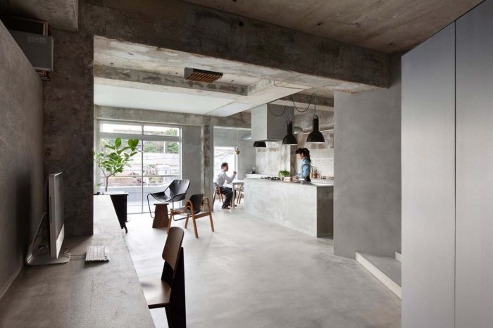 How to decorate an apartment with concrete floors