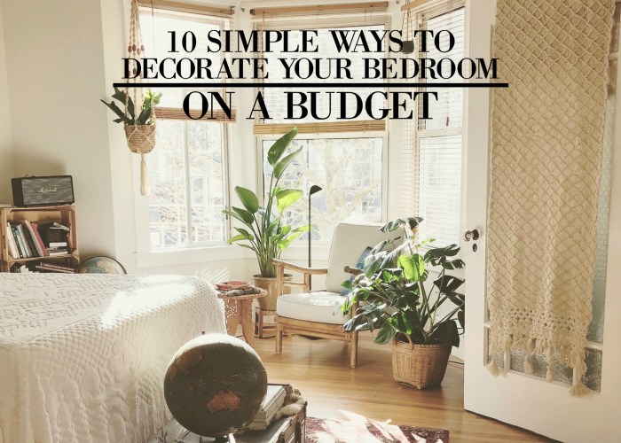 How to decorate a bedroom on the cheap